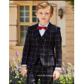 Stattlicher Junge Check Pattern England Style Hochwertige Party Elegante Blumenjunge Anzüge